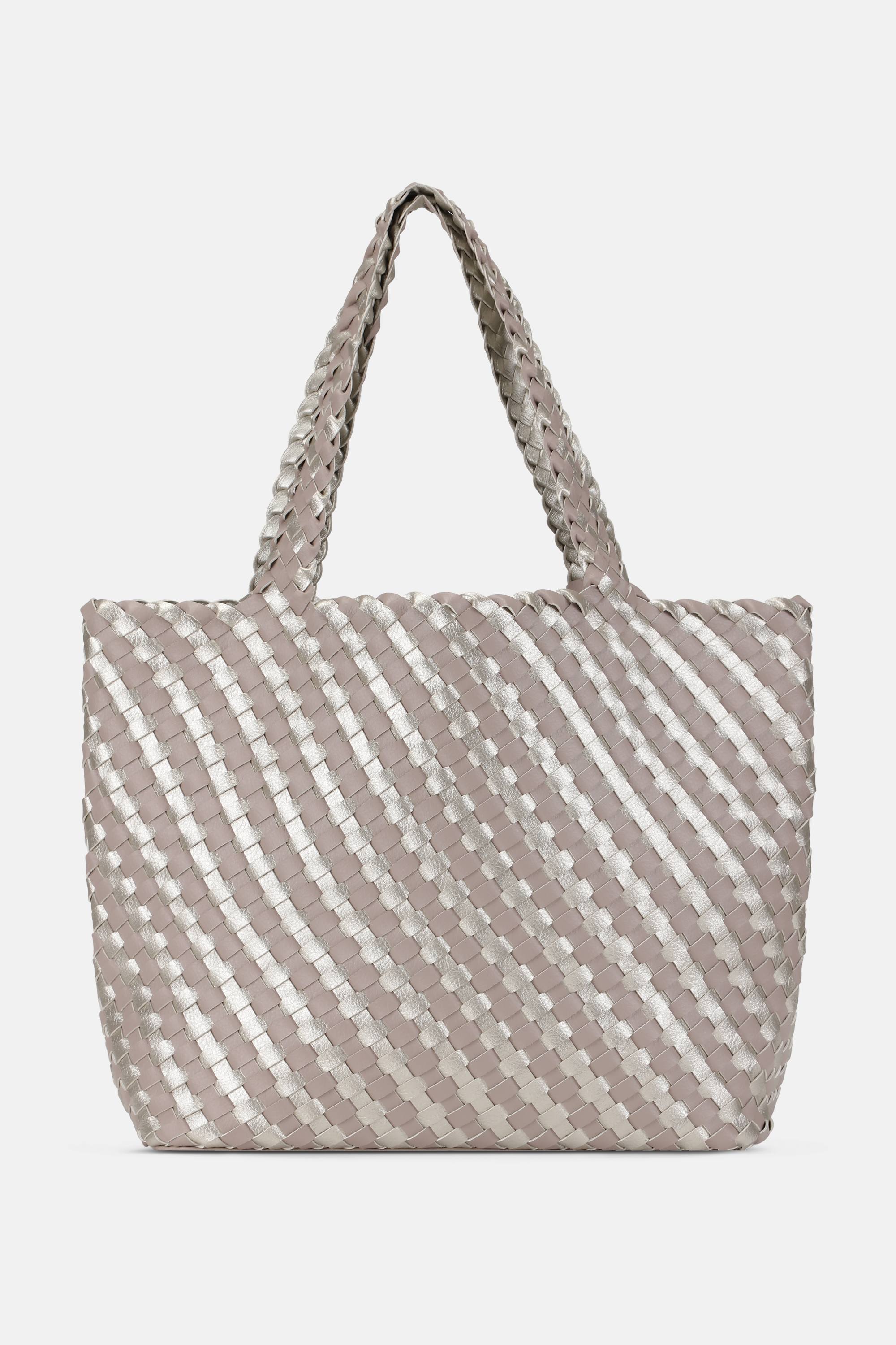 Tote Bag Flettet - Atmosphere Platin
